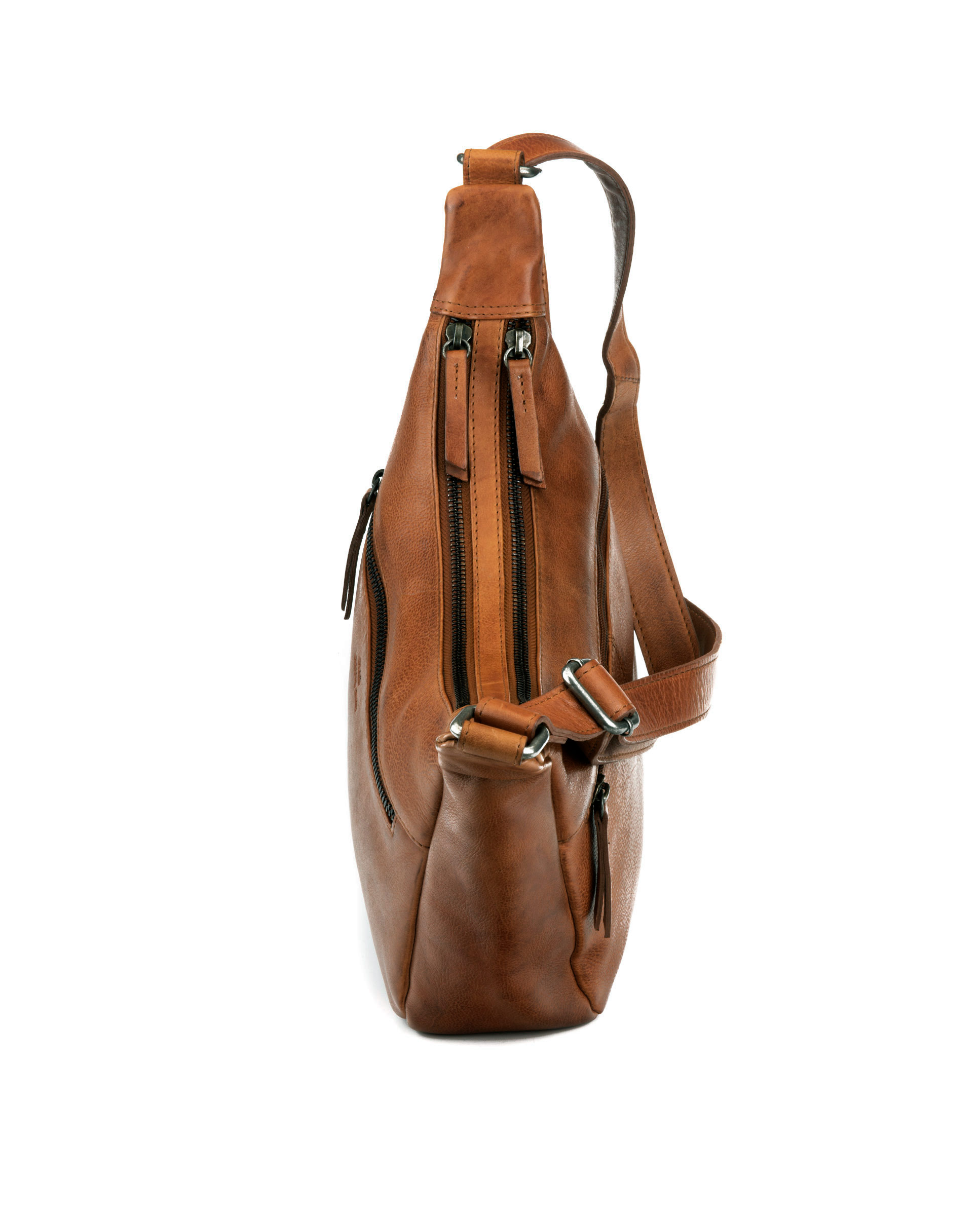 Bolso en piel lavada Chara ST3241 color camel - Imagen 4