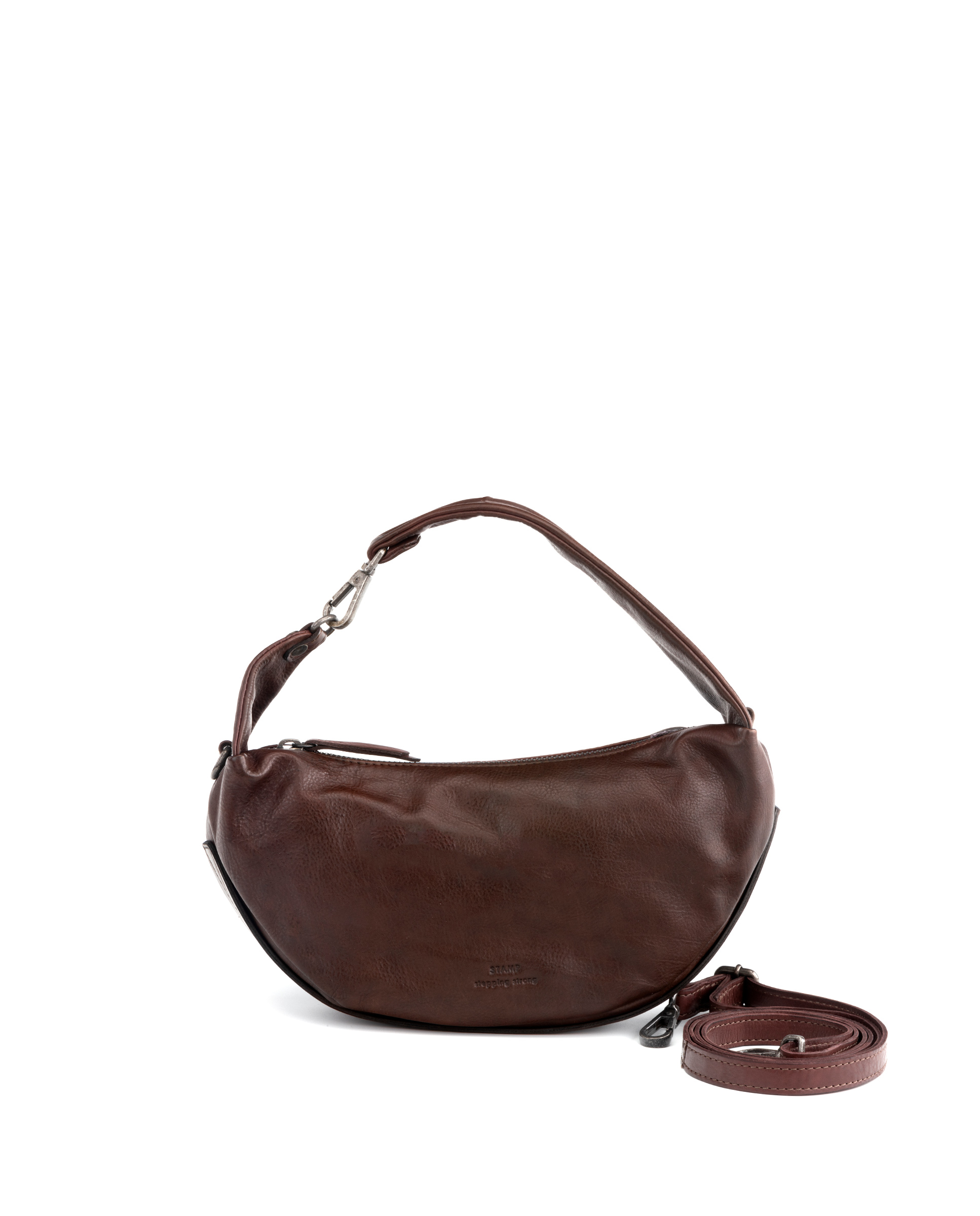 Bolso Chara ST3251 de mujer en piel lavada marrón - Imagen 5