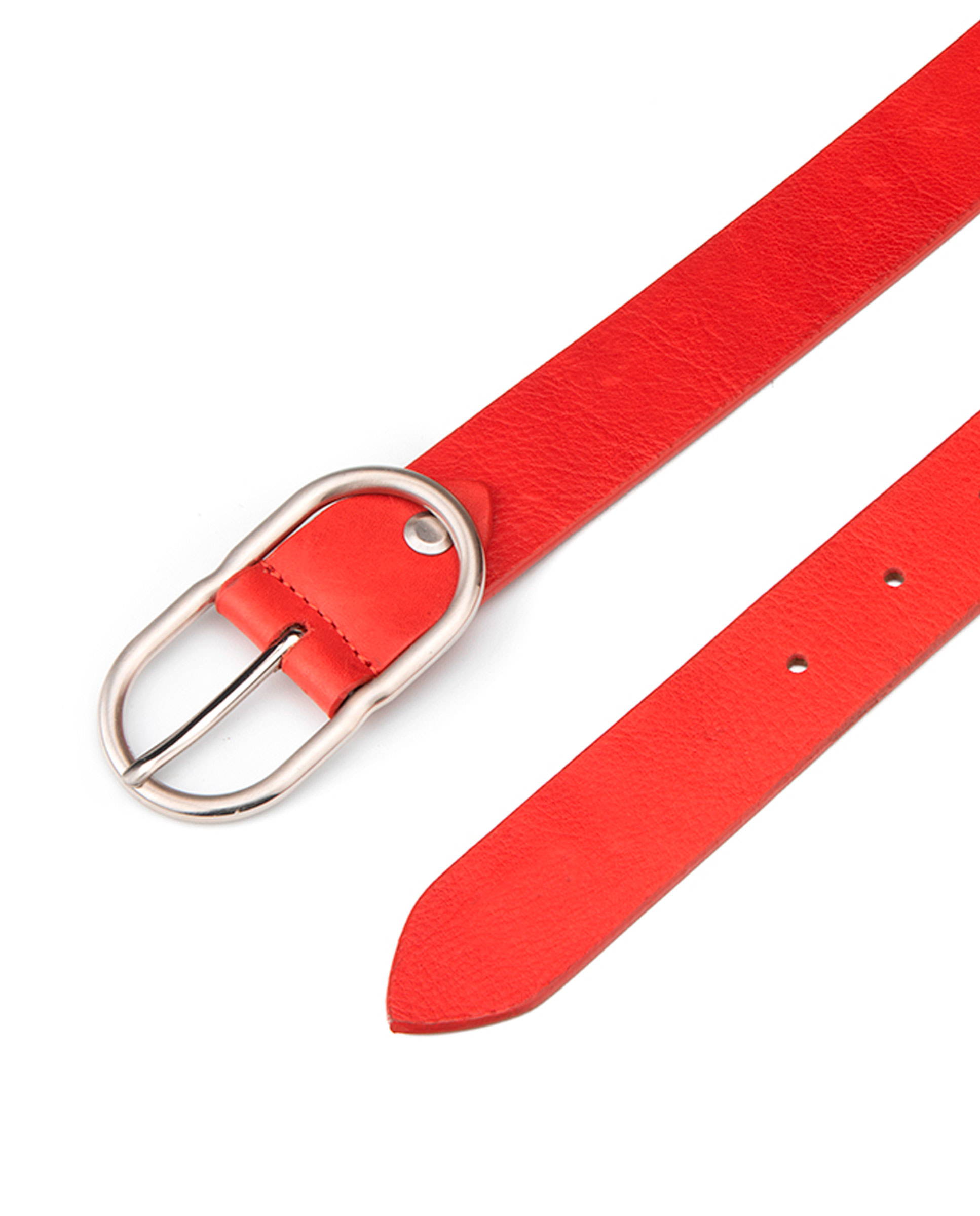 Cinturón de mujer ST21507 de piel en color rojo