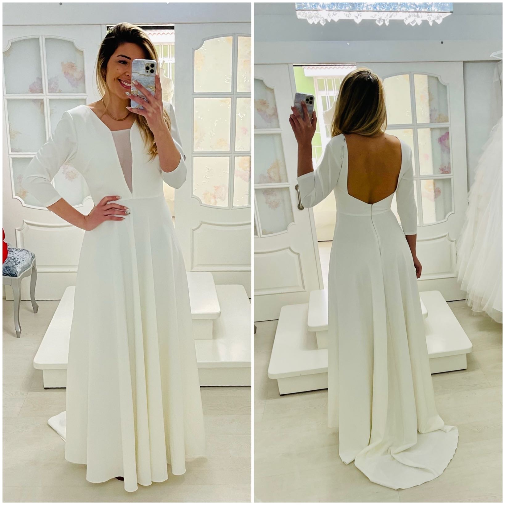 Vestido blanco de gala