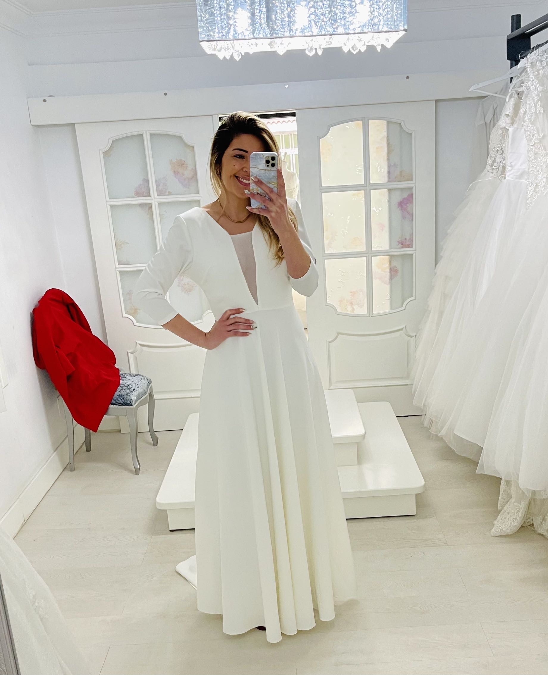 Vestido blanco de gala