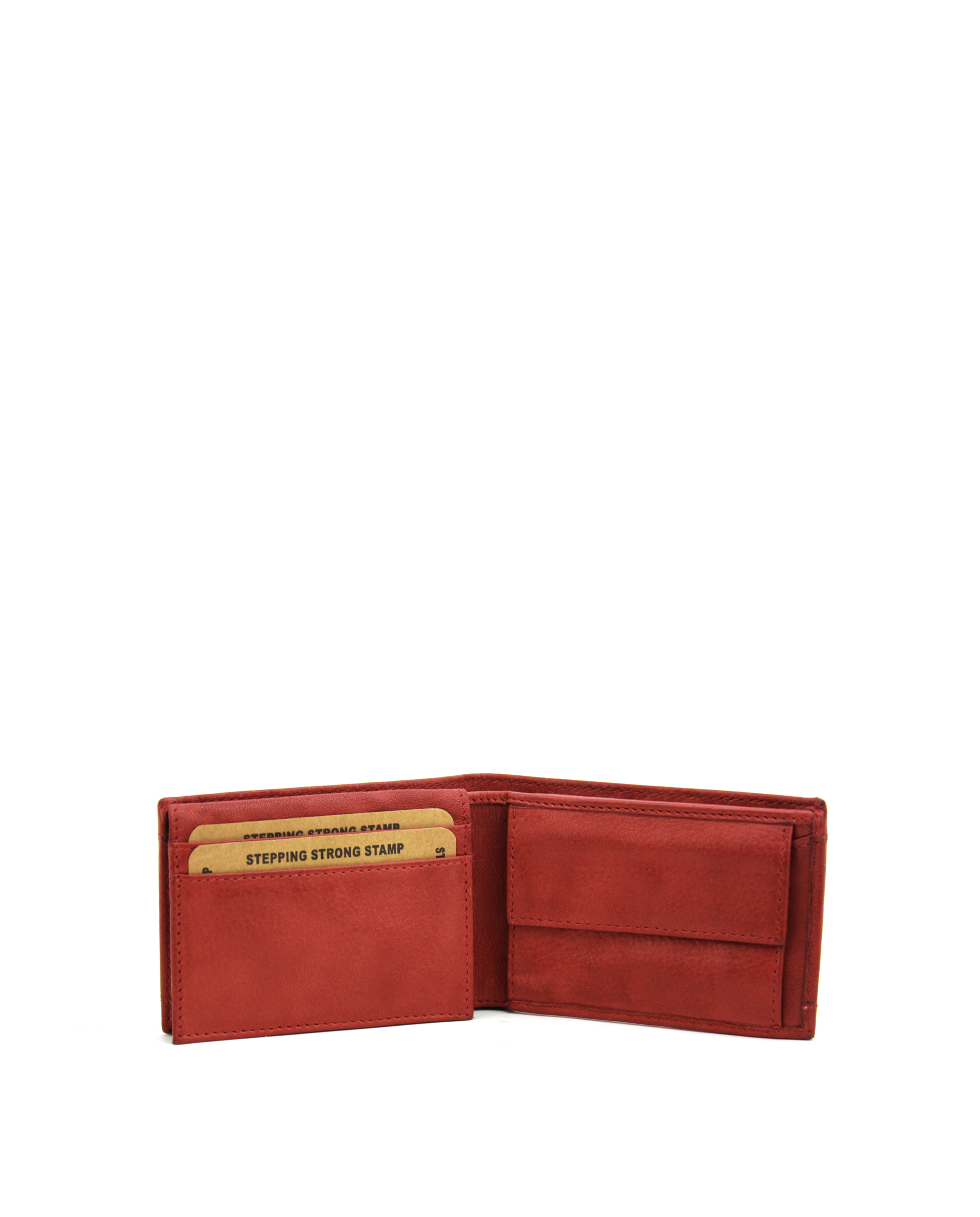 Billetero en piel lavada Arco ST2285 rojo