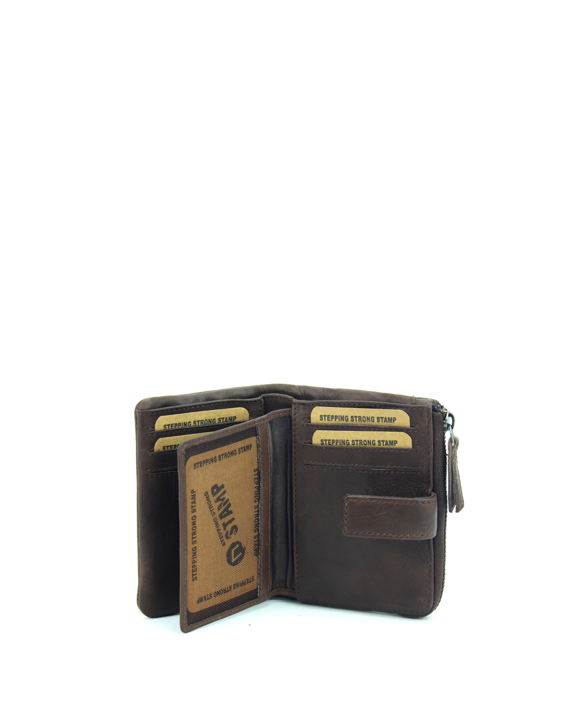 Cartera de mujer en piel lavada Arco ST2221 marrón