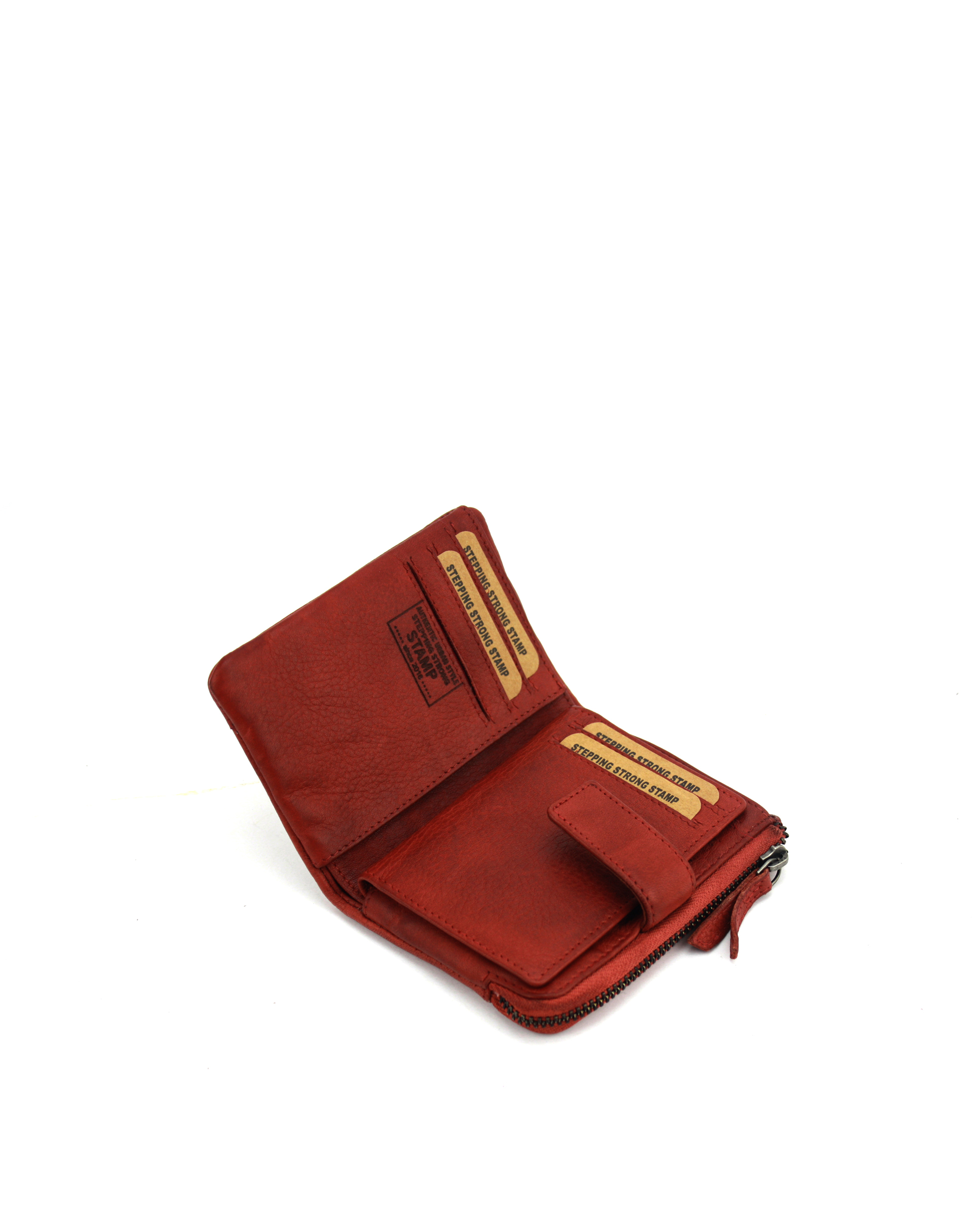 Cartera de mujer en piel lavada Arco ST2221 roja - Imagen 5