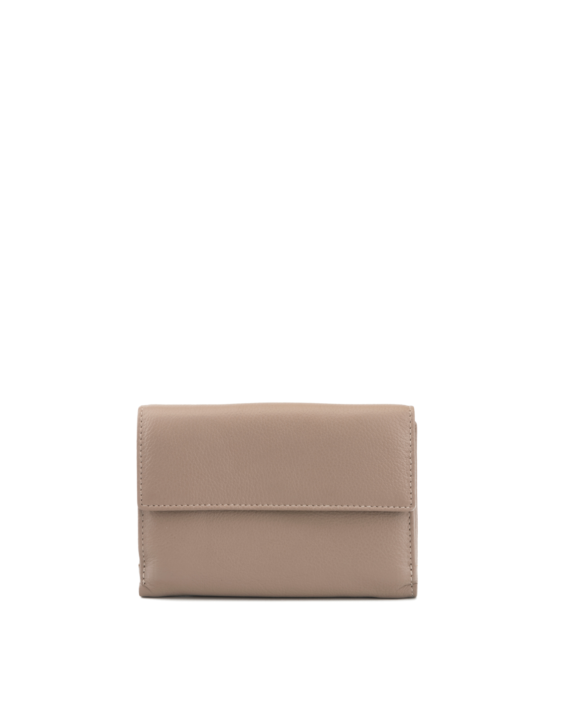 Cartera pequeña de mujer Carina ST2522 en piel nappa color taupe