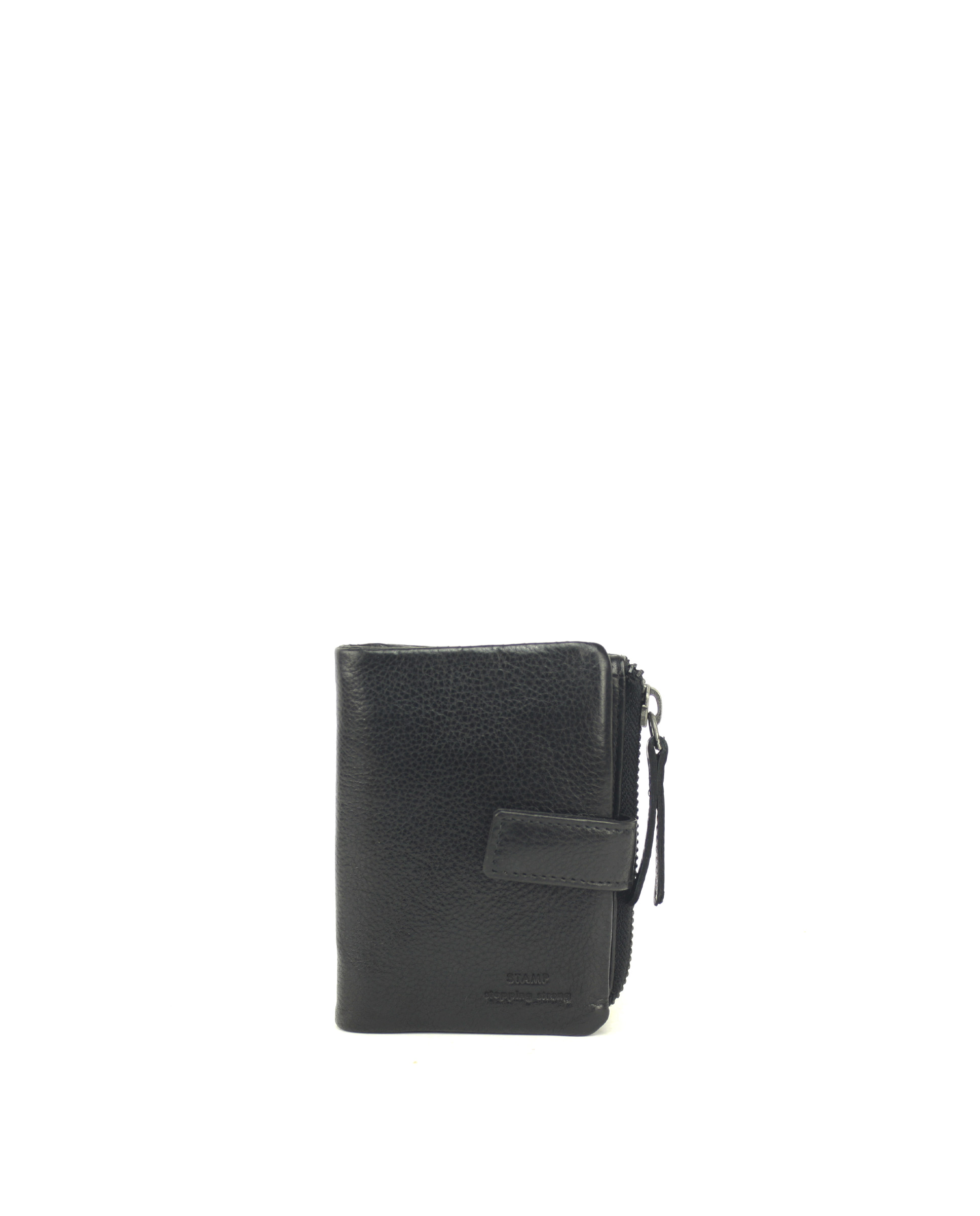 Cartera pequeña de mujer en piel lavada ST32001 Chara negra