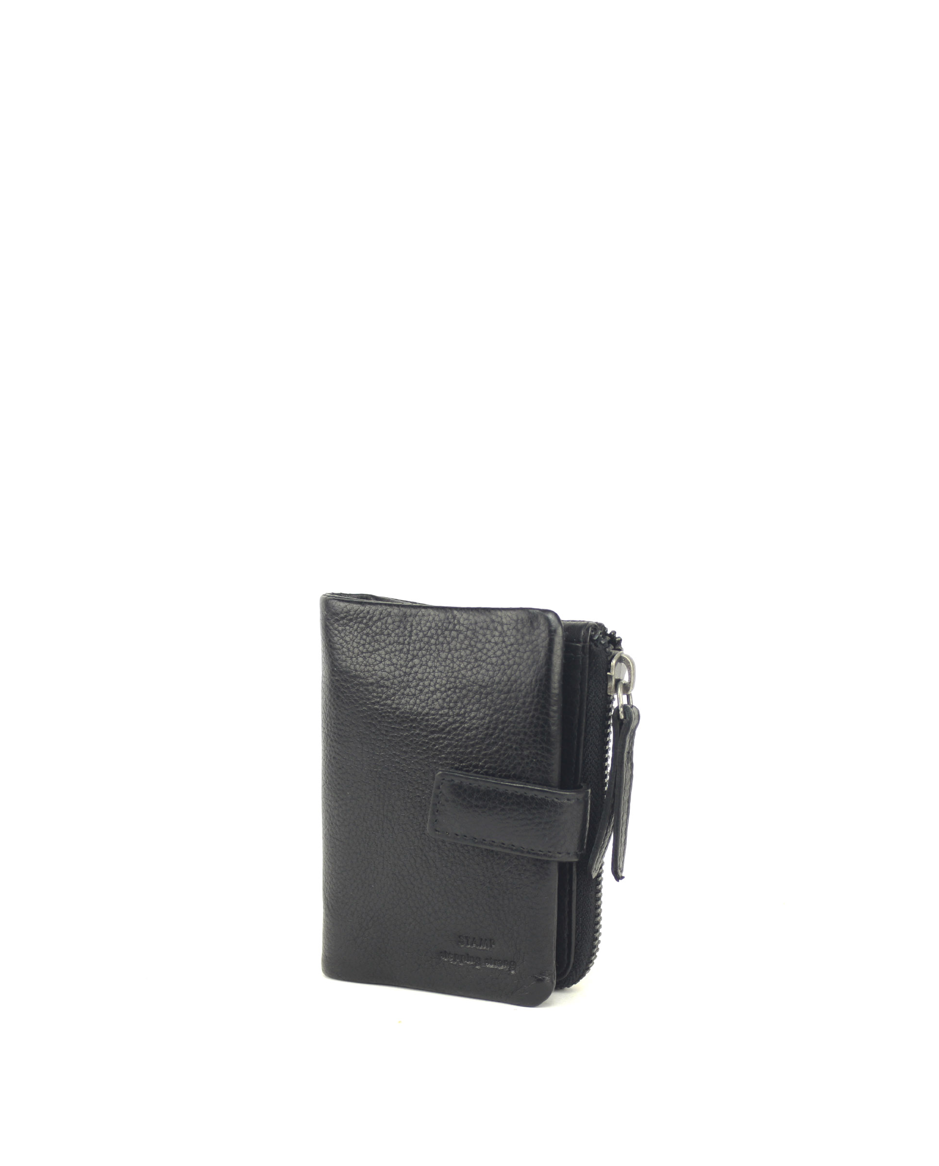 Cartera pequeña de mujer en piel lavada ST32001 Chara negra - Imagen 2