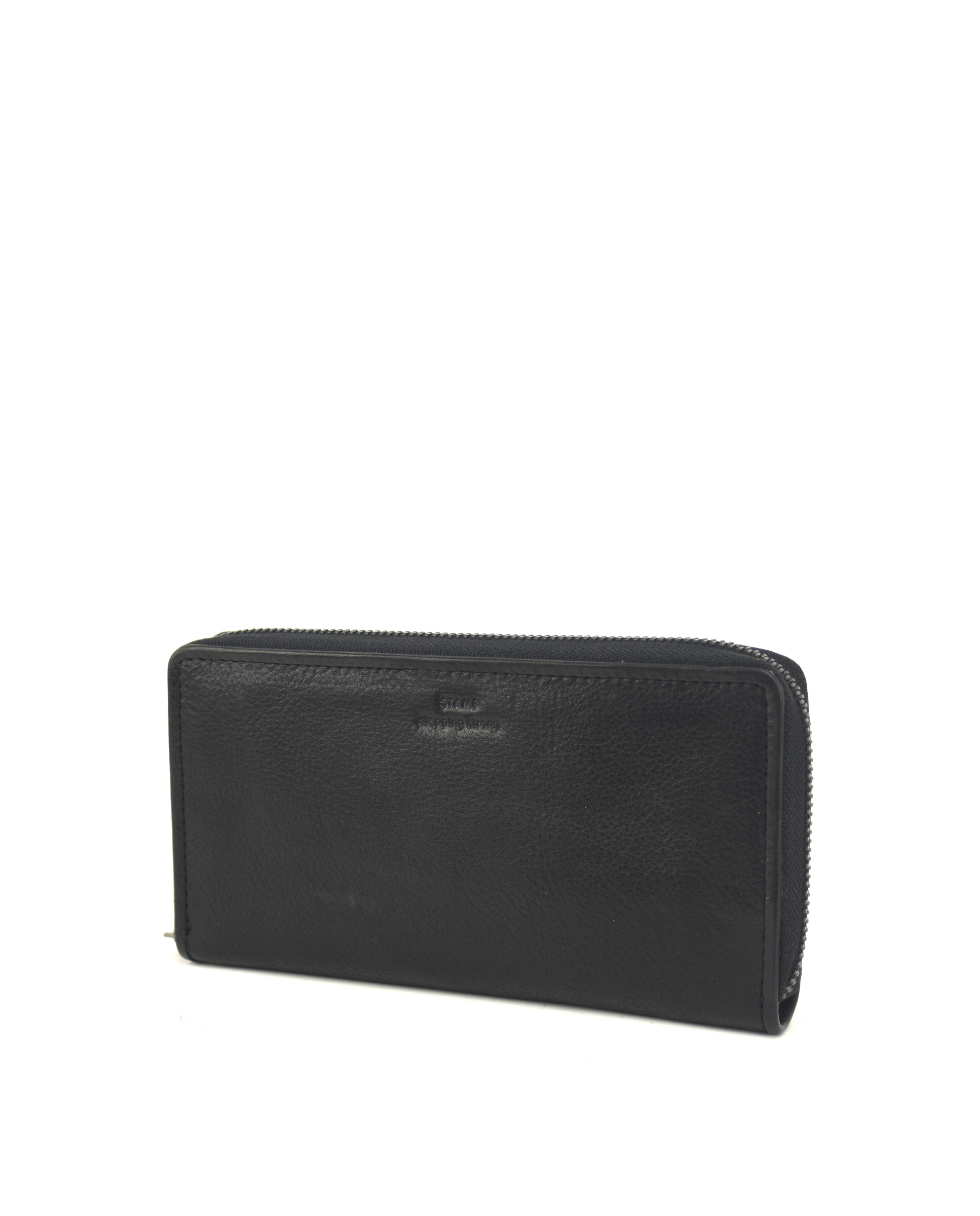 Cartera grande de mujer en piel lavada ST32002 Chara negra - Imagen 2