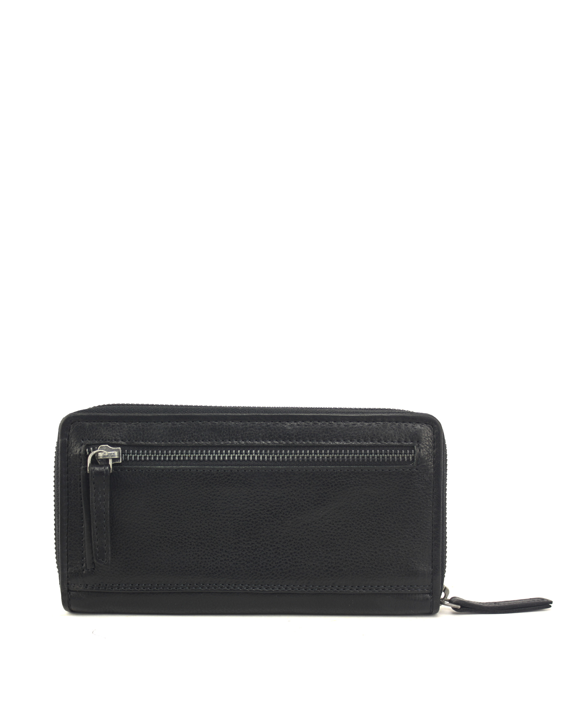 Cartera grande de mujer en piel lavada ST32002 Chara negra - Imagen 3