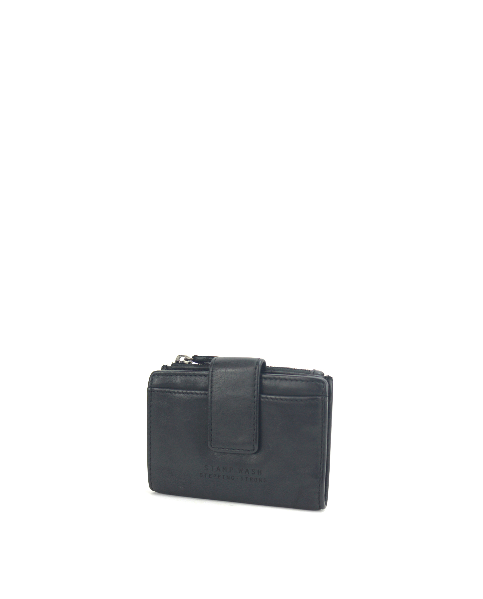Cartera pequeña en piel lavada Shaula ST96612 negro