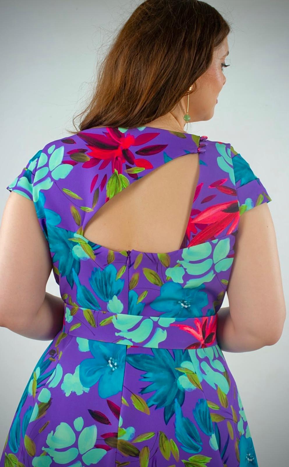 Vestido estampado evasé