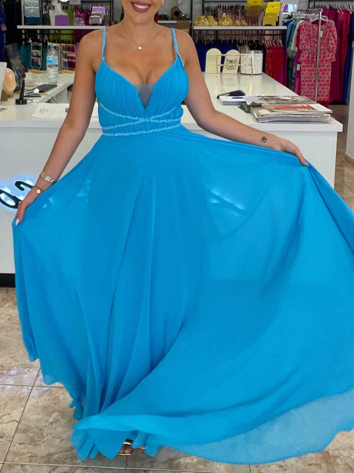 Vestido gasa drapeado