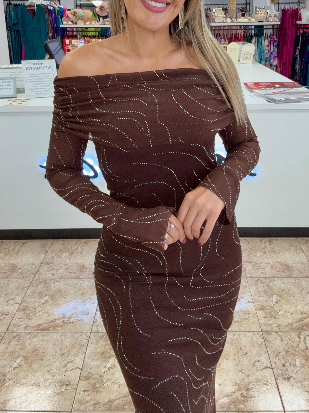 Vestido tul destellos